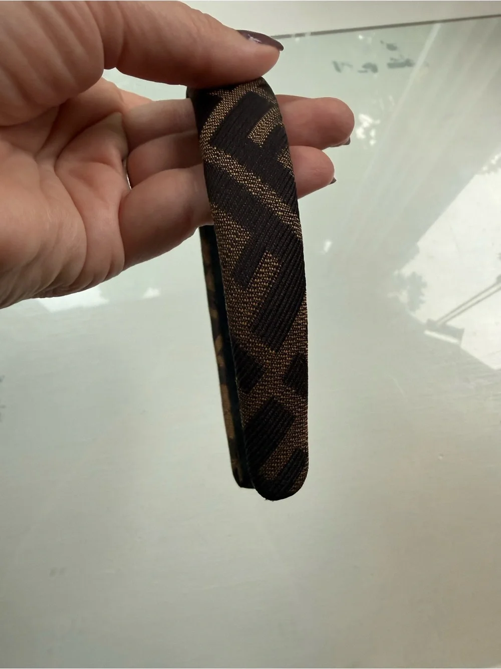 Fendi Brown & Black Logo Headband